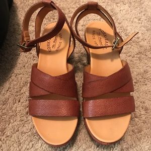 Korkease amber wedge sandal size 7. Worn twice